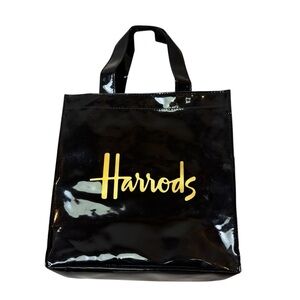 Harrods Large Tote Reusable Shopper Bag Black Waterproof